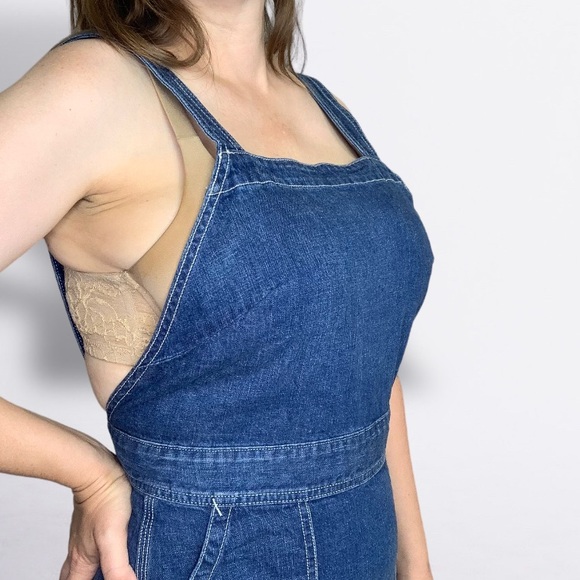 Polo Ralph Lauren Blue Denim Jumper Overalls Pinafore Retro Apron Dress Size 8 - Picture 5 of 16